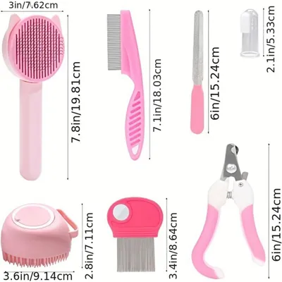 PetTribes Kit Toilettage Chat Pro - Peigne et Tondeuse Antichute