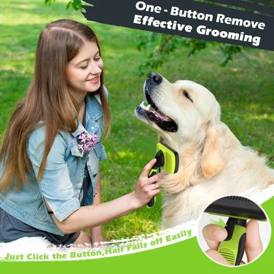 PetTribes Cepillo Autolimpiante para Mascotas - Elimina Pelo Muerto Eficaz