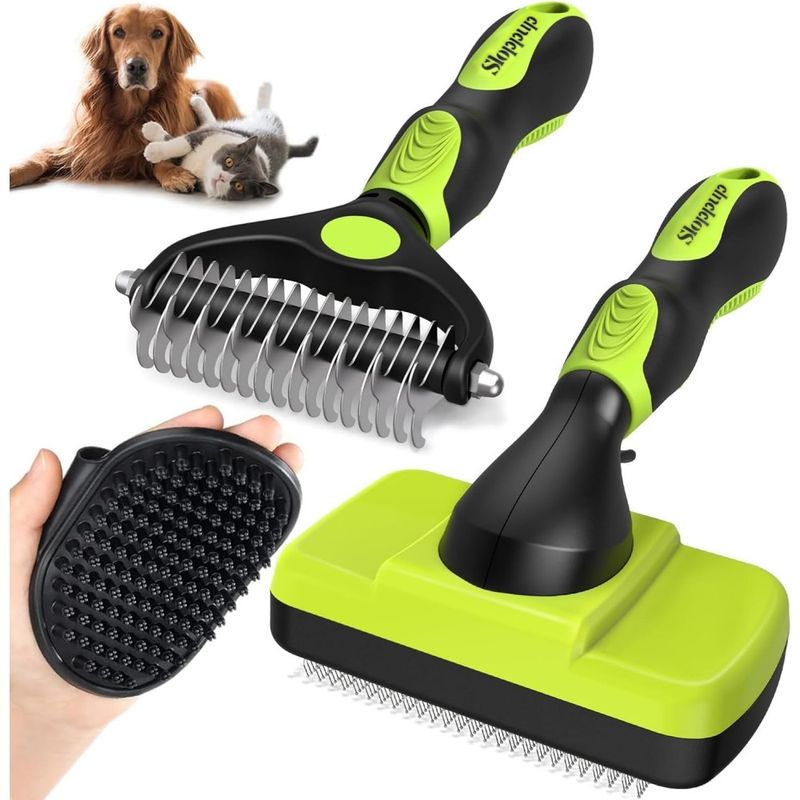 PetTribes Cepillo Autolimpiante para Mascotas - Elimina Pelo Muerto Eficaz