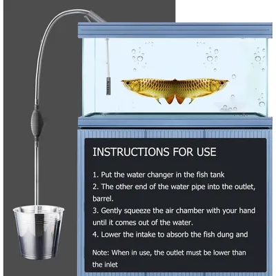 PetTribes Aspirateur à Gravier pour Aquarium - Kit de Nettoyage