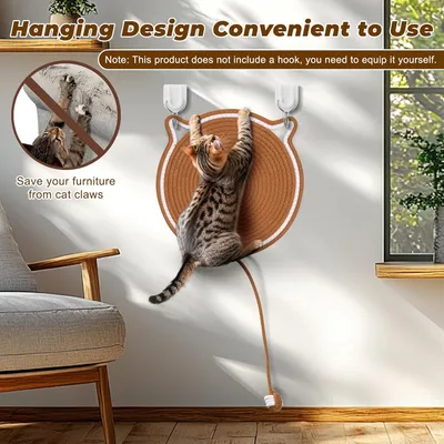 PetTribes Grattoir Tapis Ronde - Protection Meubles et Jeu Chat