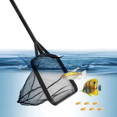 PetTribes Épuisette Renforcée Noire - Taille Moyenne