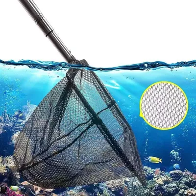 PetTribes Épuisette Carrée Inoxydable Télescopique