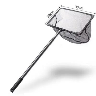 PetTribes Épuisette Carrée Inoxydable Télescopique