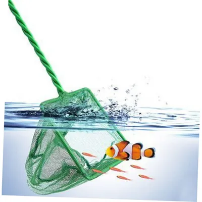 PetTribes Épuisette Aquarium à Long Manche Maille Fine