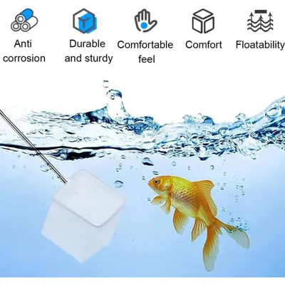 PetTribes Filet pêche mini maille fine - Manche télescopique