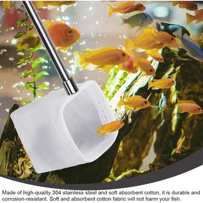 PetTribes Filet pêche mini maille fine - Manche télescopique