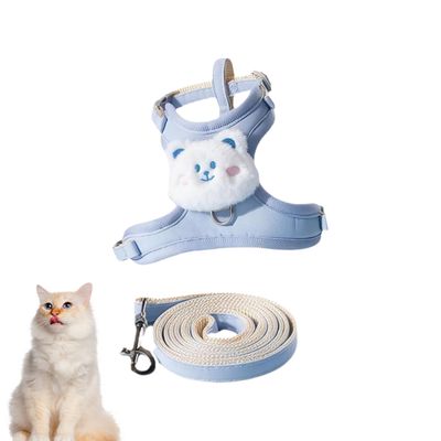PetTribes Laisse réglable pour chat - 1.2m, bleu