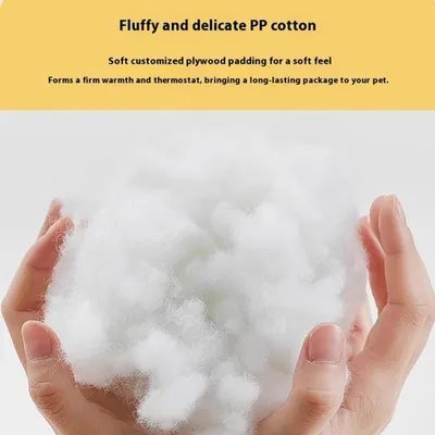 PetTribes Lit rond en peluche pour chien et chat - Hiver - Taille M - Jaune