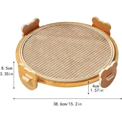PetTribes Tapis griffoir rond en sisal pour chat