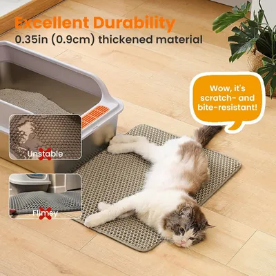 PetTribes Tapis de Litière Double Couche - Antidérapant-60*45cm PetTribes Tapis de Litière Double Couche - Antidérapant-60*45cm