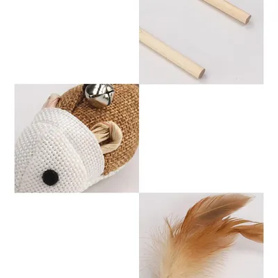 PetTribes Canne à Plume Interactive pour Chat - Anti-Ennui