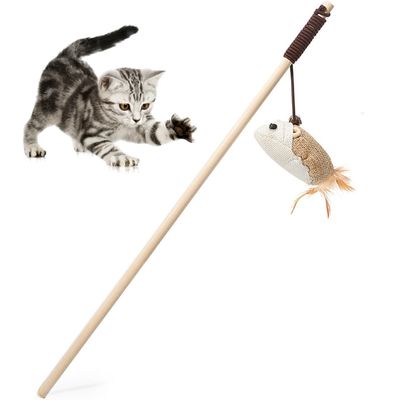 PetTribes Canne à Plume Interactive pour Chat - Anti-Ennui