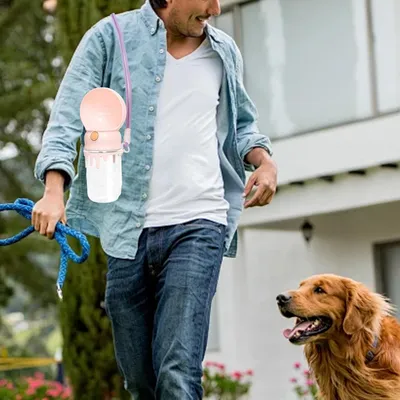 PetTribes Distributeur d'Eau pour Chien - Sans Fuite, 320ml