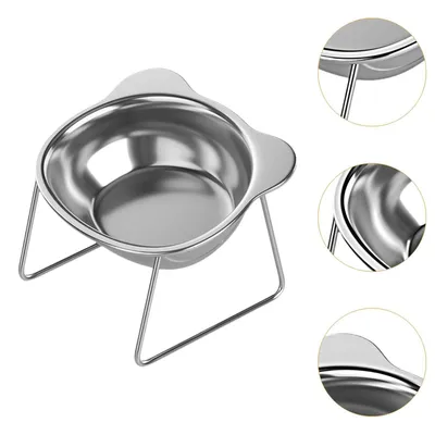 PetTribes Gamelle surélevée en acier inoxydable pour chat et chien
