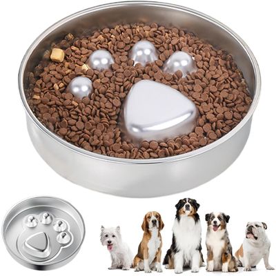 PetTribes Gamelle Anti-Glouton pour Chien - INOX Antidérapant