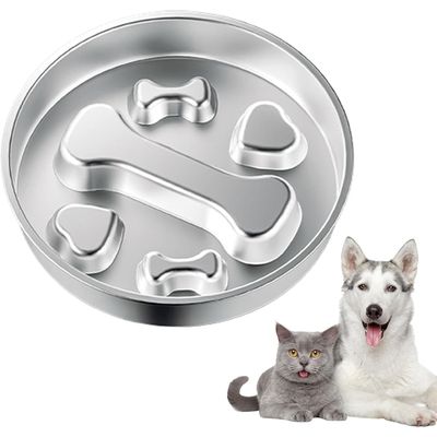 PetTribes Gamelle Anti-Glouton pour Chien - INOX Antidérapant