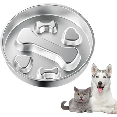 PetTribes Comedero perros alimentación lenta - Acero inoxidable