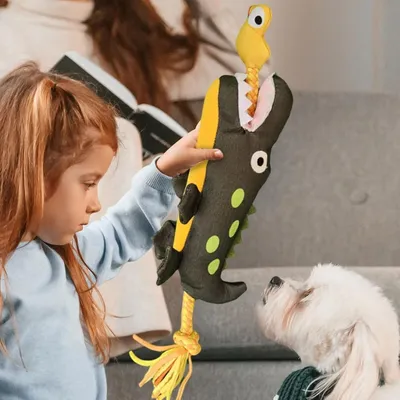 PetTribes Jouets en peluche de tir à la corde pour chiens