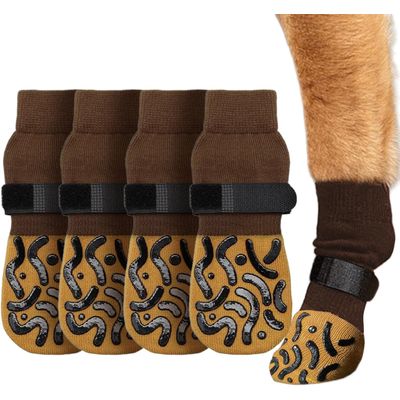 PetTribes Chaussettes antidérapantes double face pour chien