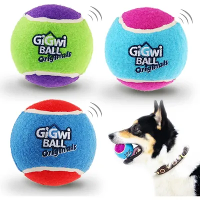 PetTribes Jouet pour Chien - 3 Balles de Tennis Taille M