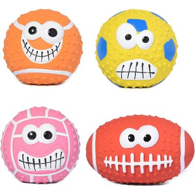 PetTribes Ballons Squeaky Souples et Rebondissants