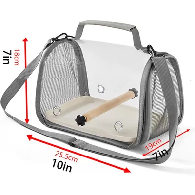 PetTribes Sac Transport Oiseau - Pliable, Perchoir Inclus