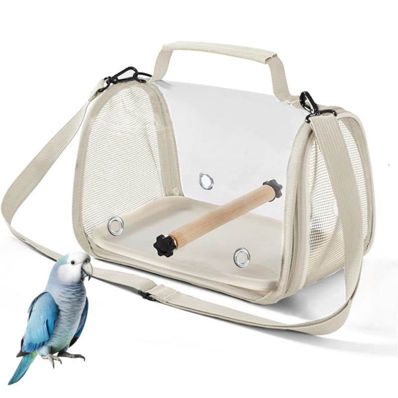 PetTribes Sac Transport Oiseau - Pliable, Perchoir Inclus