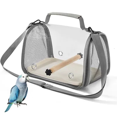 PetTribes Sac Transport Oiseau - Pliable, Perchoir Inclus