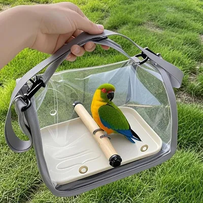 PetTribes Sac Transport Oiseau - Pliable, Perchoir Inclus
