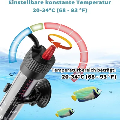 PetTribes Thermoplongeur 100W pour Aquarium - Jusqu'à 120L