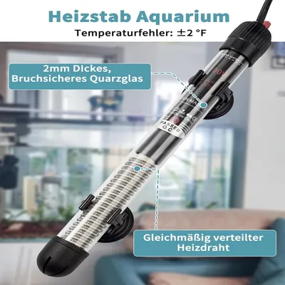 PetTribes Thermoplongeur 100W pour Aquarium - Jusqu'à 120L