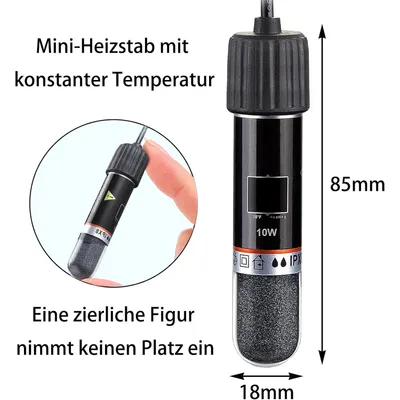 PetTribes Chauffage d'Aquarium USB 10W - Thermostat Intégré