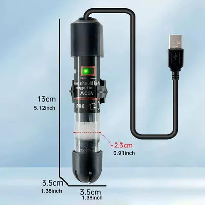PetTribes Chauffage aquarium mini USB - Protection surchauffe