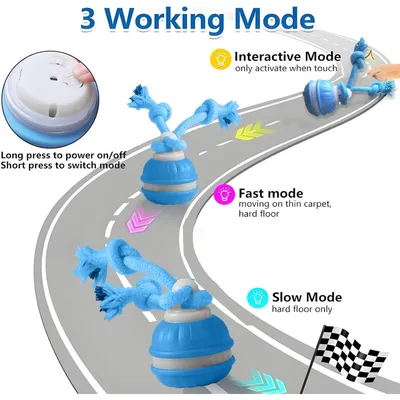 PetTribes Jeu interactif : balle qui roule seule pour chien