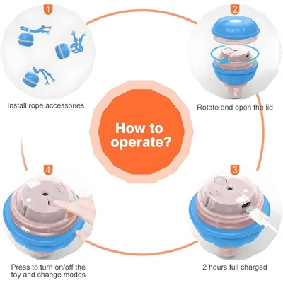 PetTribes Jeu interactif : balle qui roule seule pour chien