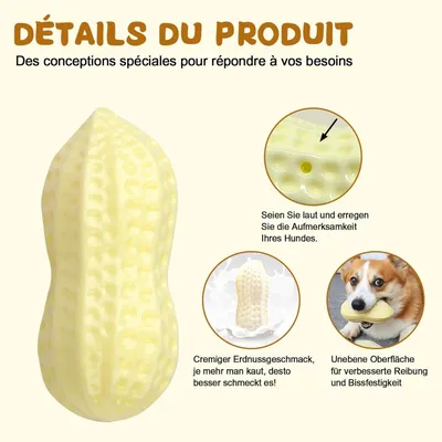 PetTribes Jouet à mâcher cacahuète pour petits et moyens chiens