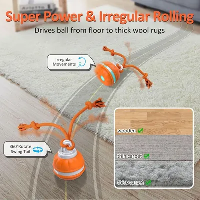 PetTribes Balle interactive auto-roulante pour tous chiens