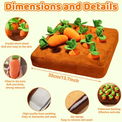 PetTribes Tapis à renifler - Carotte à mâcher