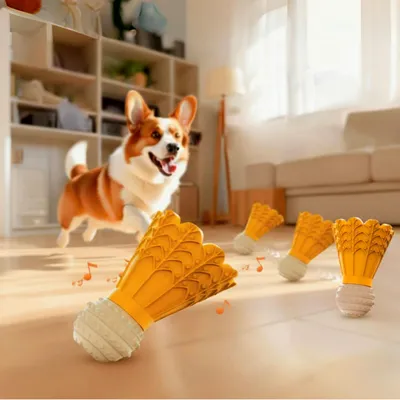 PetTribes Jouet pour chien en forme de volant de badminton