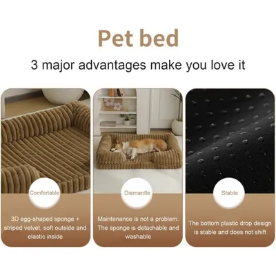 PetTribes Panier Orthopédique pour Chien - Housse Amovible