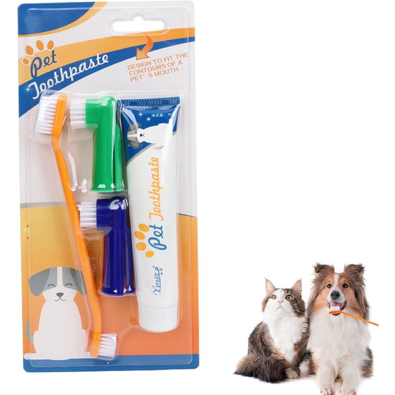 PetTribes Kit Hygiène Dentaire Anti-Tartre pour Chien