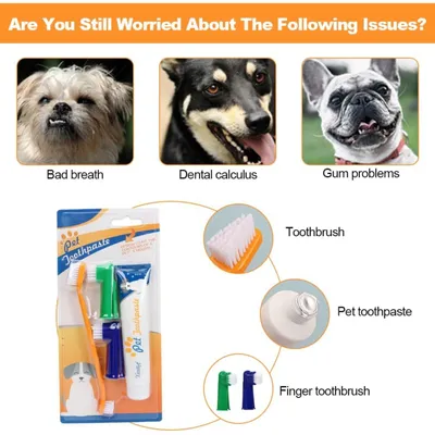 PetTribes Kit Hygiène Dentaire Anti-Tartre pour Chien