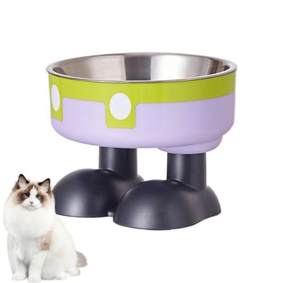 PetTribes Mangeoire Hauteur Ergonomique - Acier Inoxydable jaune