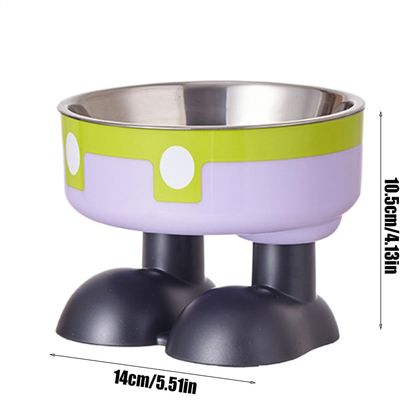 PetTribes Mangeoire Hauteur Ergonomique - Acier Inoxydable Vert