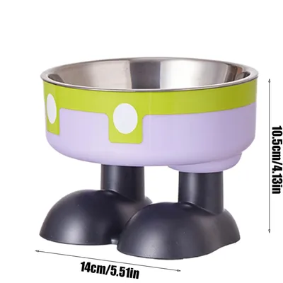 PetTribes Mangeoire Hauteur Ergonomique - Acier Inoxydable Vert