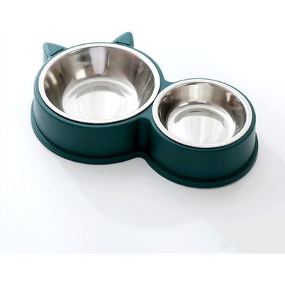 PetTribes  Lot de gamelles pour chat, Double bol