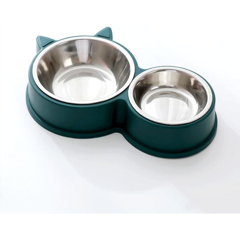 PetTribes  Lot de gamelles pour chat, Double bol