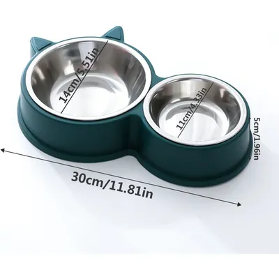 PetTribes  Lot de gamelles pour chat, Double bol
