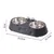 PetTribes Ensemble de gamelles doubles en acier inoxydable pour chat